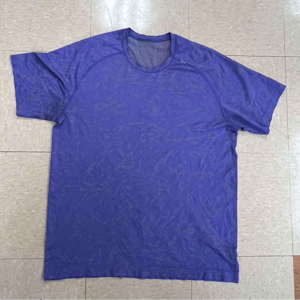 Lululemon Athletica Purple Short Sleeve Tee XL Running Workout